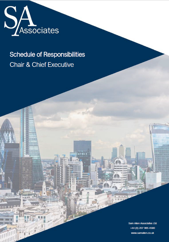 Schedule of Responsibilities - Chair & CEO